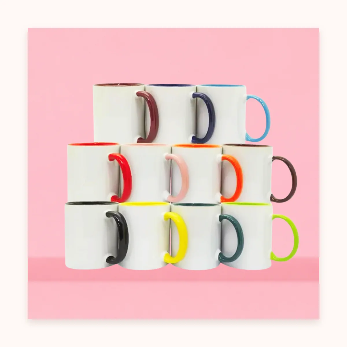 Caneca com Alça e Interior Colorido — imagem 1 de 1